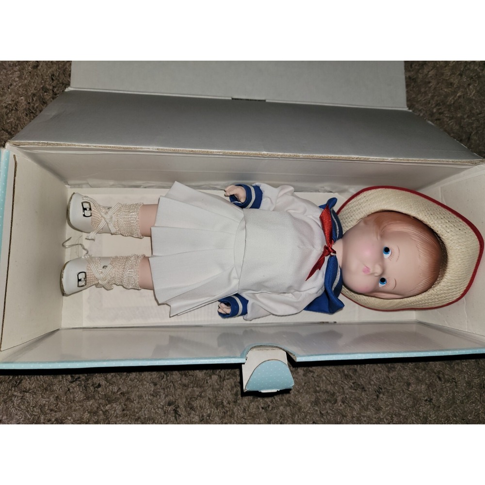 Vintage 13.5" tall effanbee patsy doll in sailor outfit from 1987 NIB COA